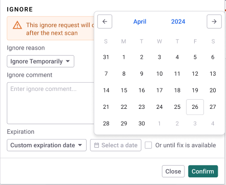 Ignore temporarily