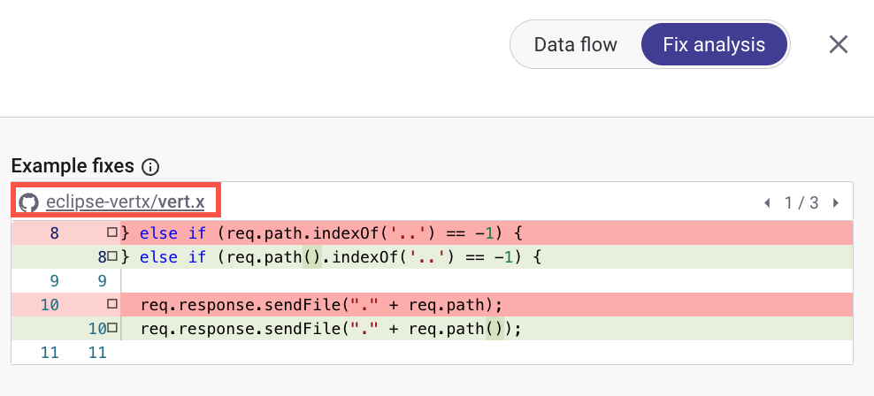 Data flow of a Path Traversal vulnerability issue.