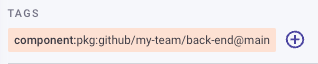 UI example for Project tags