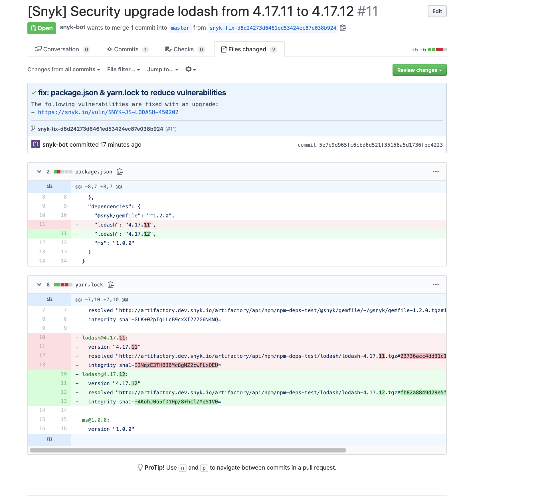 Pull request to test Artifactory integration