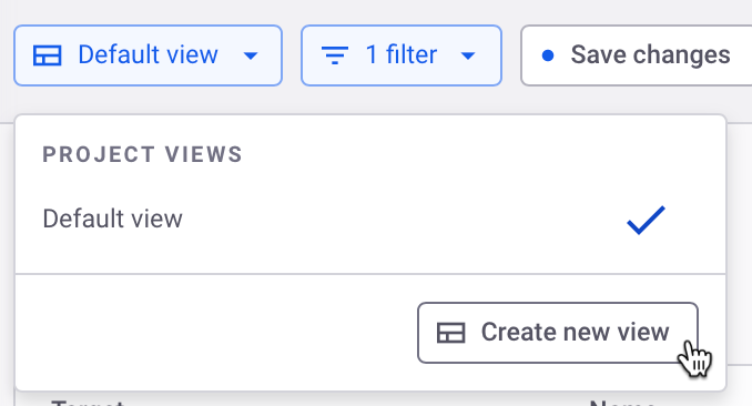 Create a Project view