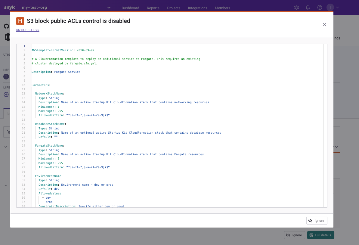 Full code display