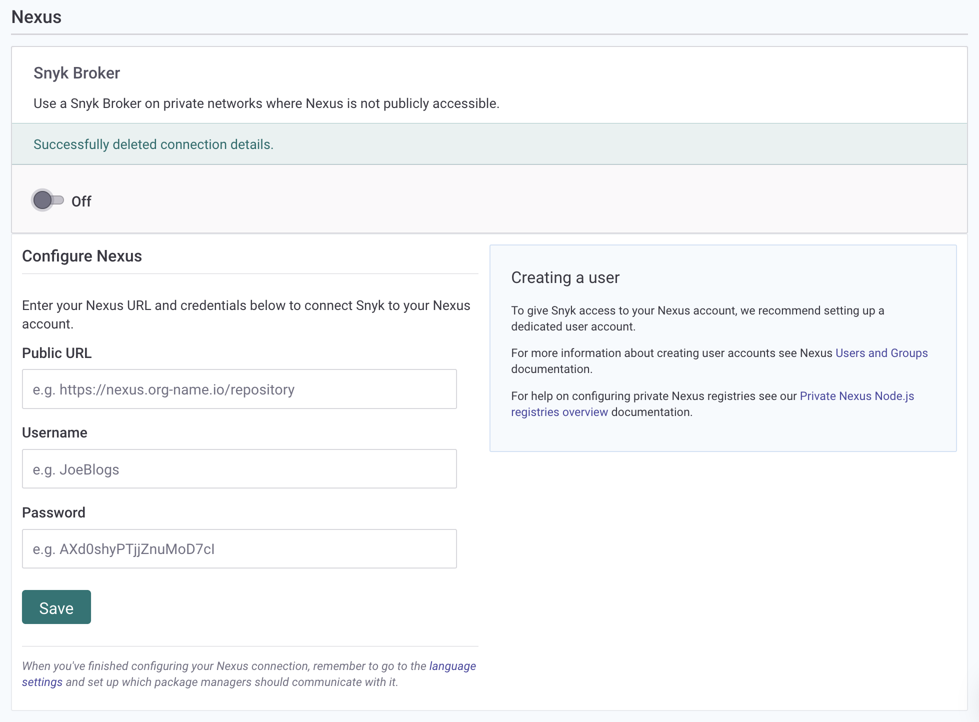 Configure Nexus